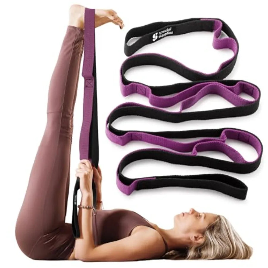 Yoga Strap For Stretching Flexibility And Physical Therapy Training