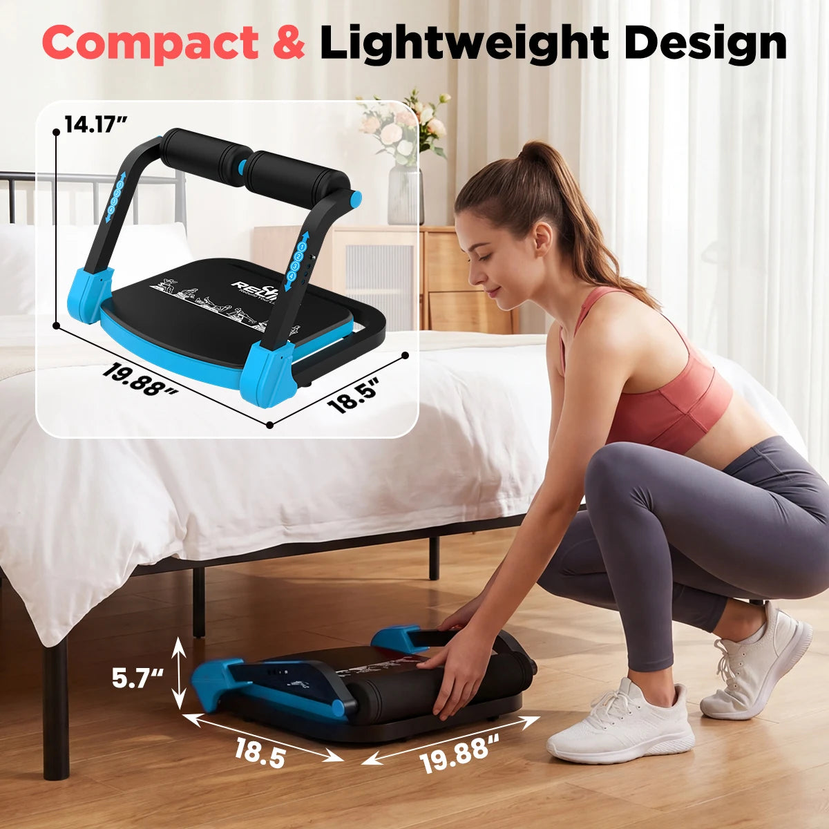 RELIFE Adjustable Sit Up Core Training Machine for Home Fitness