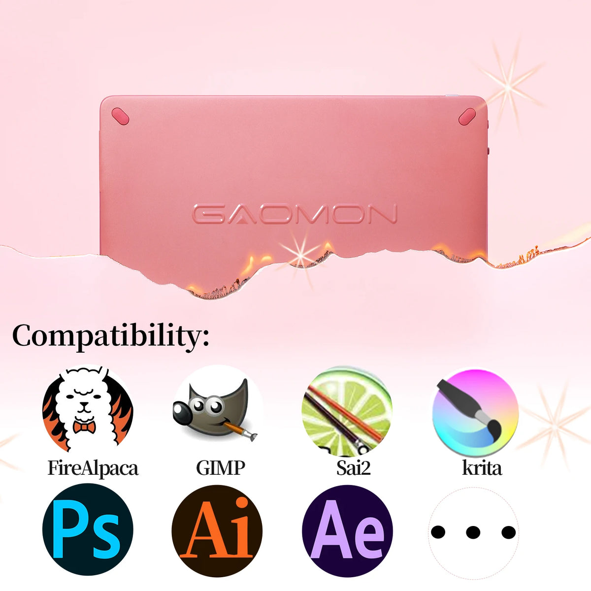 GAOMON Graphics Tablet Display With Battery Free Drawing Pen
