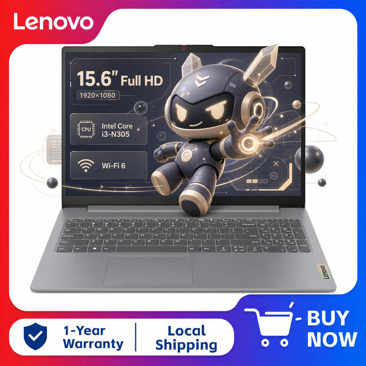 Lenovo IdeaPad Slim 3i Full HD Laptop With 8GB Memory