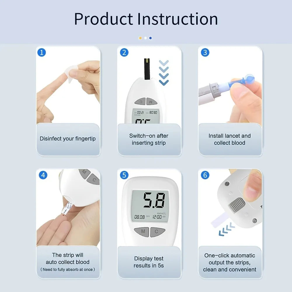 Jitesy Bluetooth Blood Glucose Monitor Kit With Fast Testing