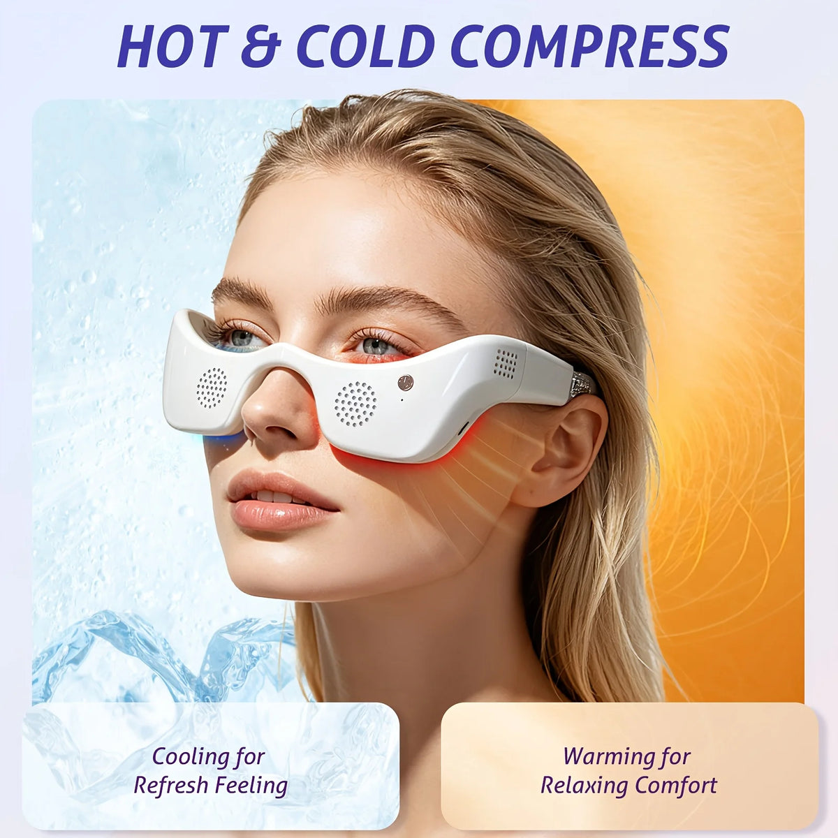 Jitesy LED Eye Massager With Heat Cooling And Light Therapy