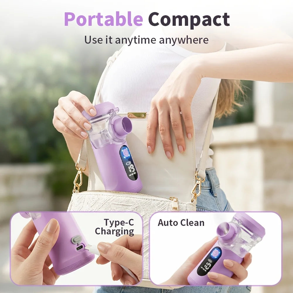 Jitesy Portable Mesh Nebulizer Machine with Handheld Inhaler Kit