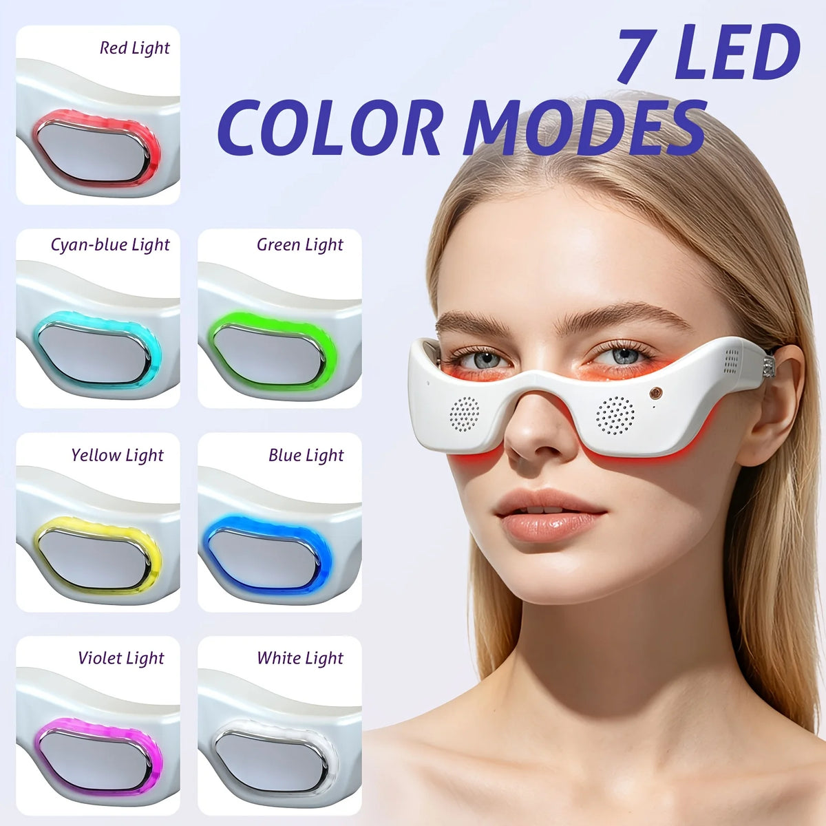 Jitesy LED Eye Massager With Heat Cooling And Light Therapy
