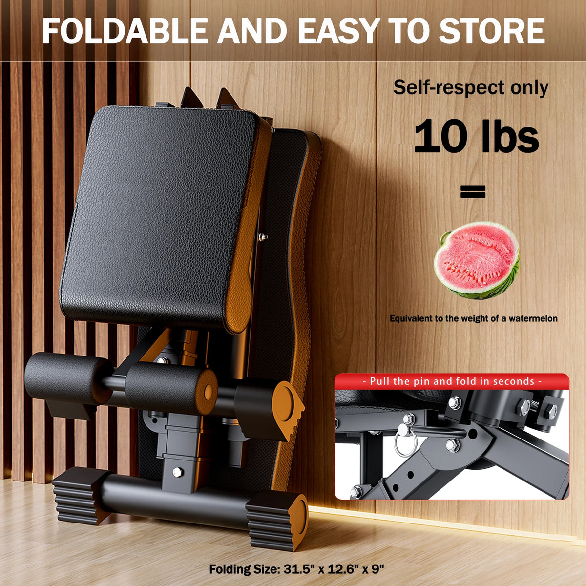 Adjustable Foldable Weight Bench for Full Body Strength Training