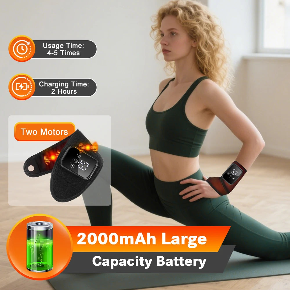 Agdoad Electric Heated Wrist Massager With Vibration Support