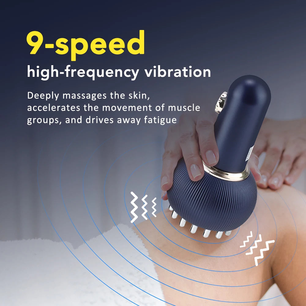 PASTSKY EMS Body Massager Brush With Heat And Vibration
