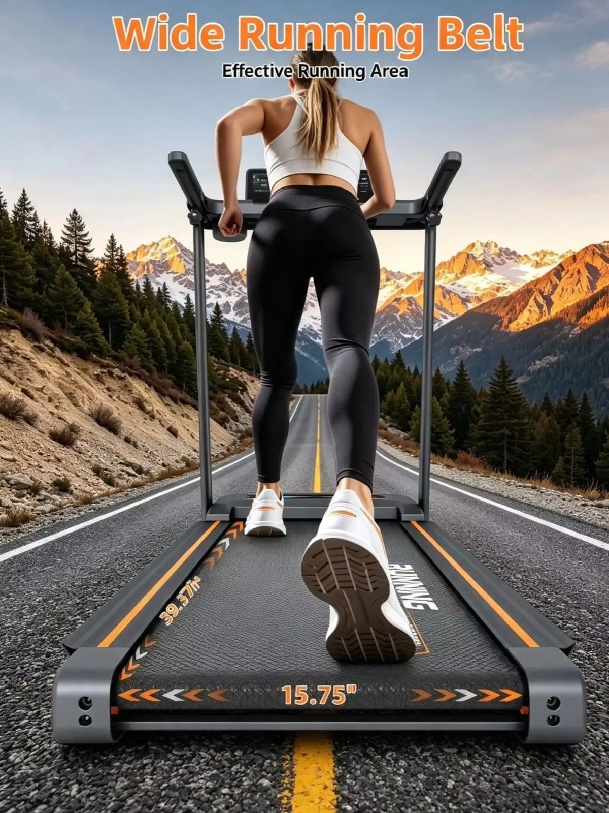 Folding Treadmill With 15-Level Auto Incline And Quiet Motor