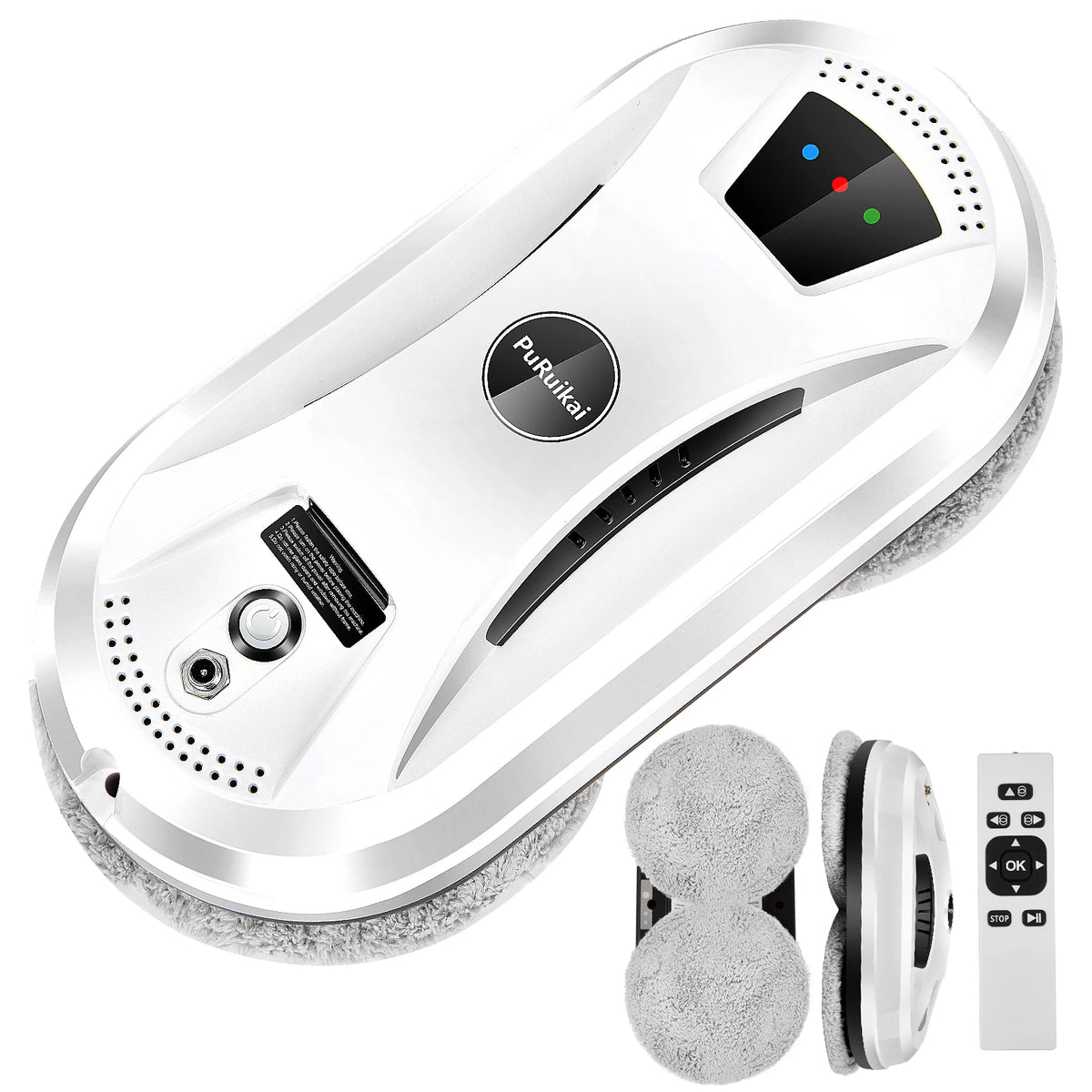PuRuikai Automatic Window Cleaning Robot With Remote Control, Water Spray Feature