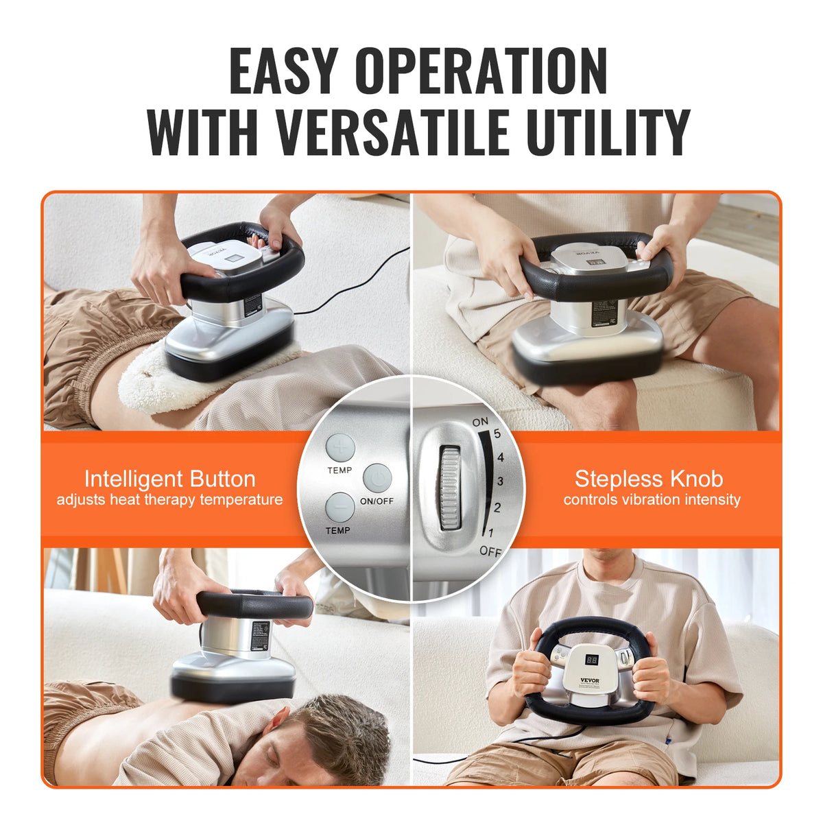 SucceBuy Variable Speed Heated Chiropractic Handheld Body Massager