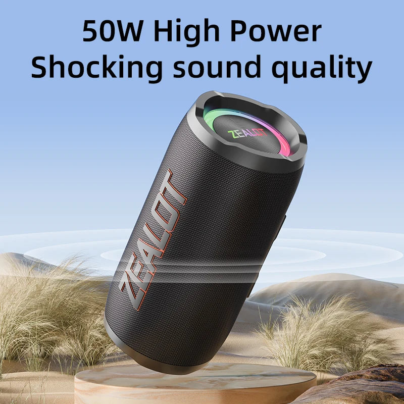 ZEALOT Portable Waterproof Bluetooth Speaker With Outdoor Stereo Sound