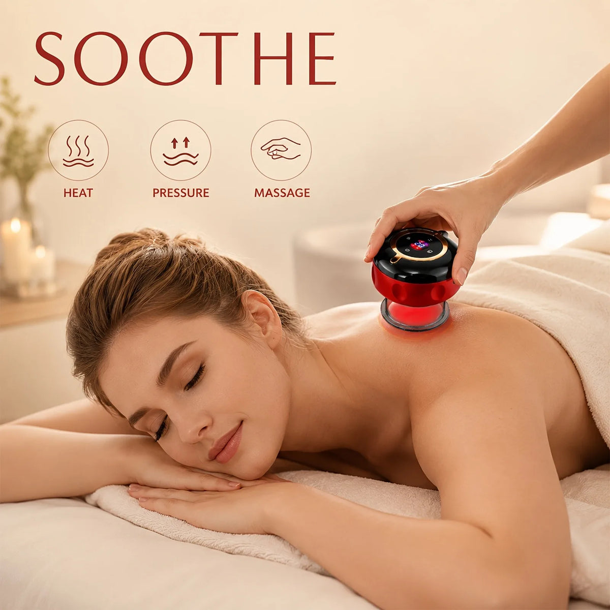 Jitesy Electric Cupping Massager With Heat And Microcurrent Therapy