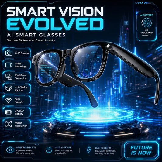 Yaocx AI Smart Glasses With HD Camera And Translation