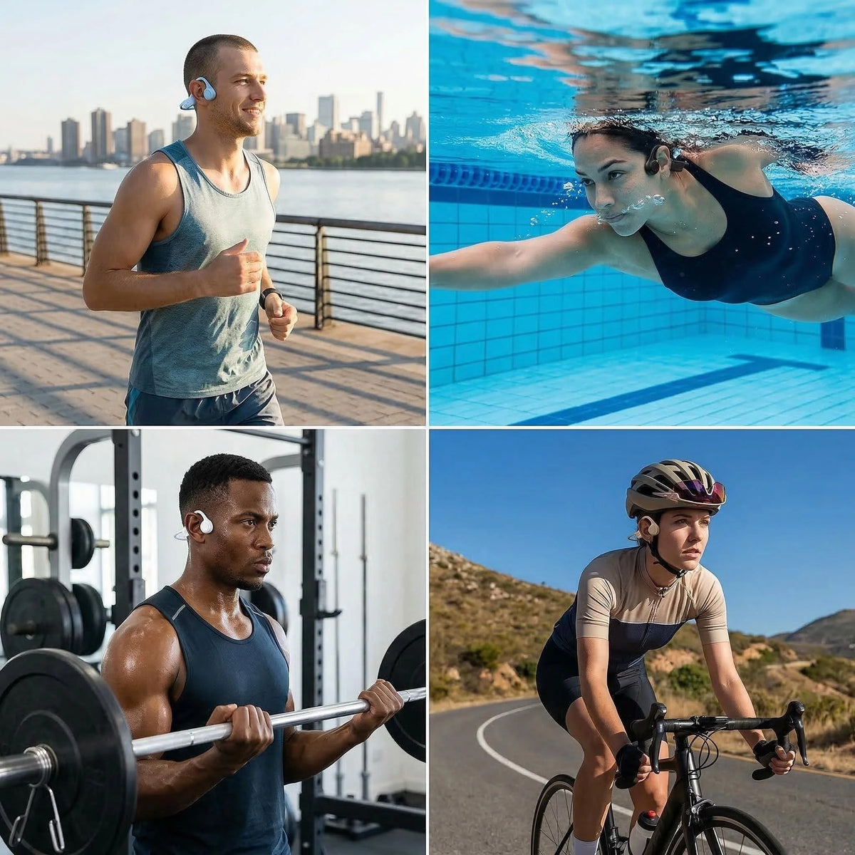 Wireless Bone Conduction Open Ear Headphones With HiFi Sound Waterproof