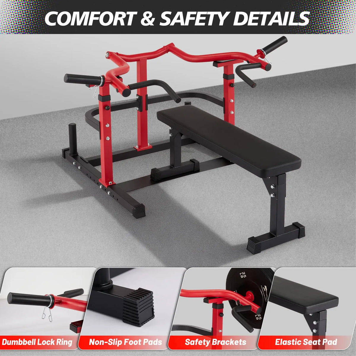 Independent Arm Chest Press Machine for Home Gym Strength Training