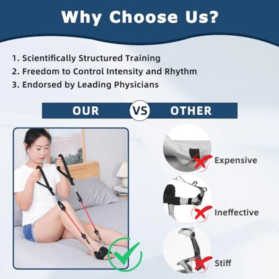 Knee Replacement Recovery Leg Stretcher for Mobility and Rehabilitation