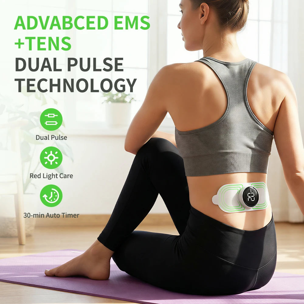 Jitesy USB Recharge Pulse Massager With Red Light Pain Relief