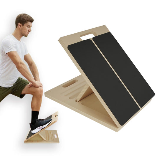 Adjustable Wooden Calf Stretcher Board For Squats And Heel Stretching