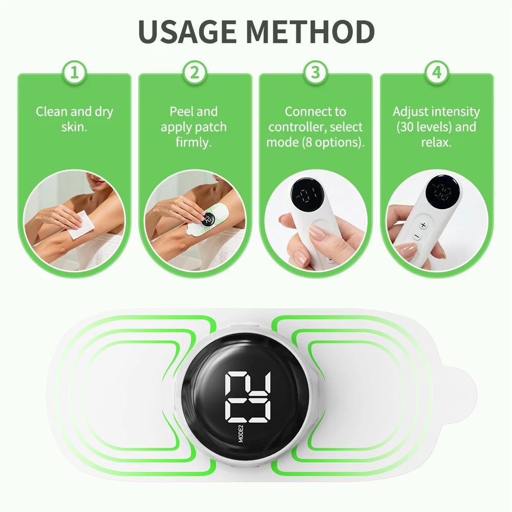 Jitesy USB Recharge Pulse Massager With Red Light Pain Relief