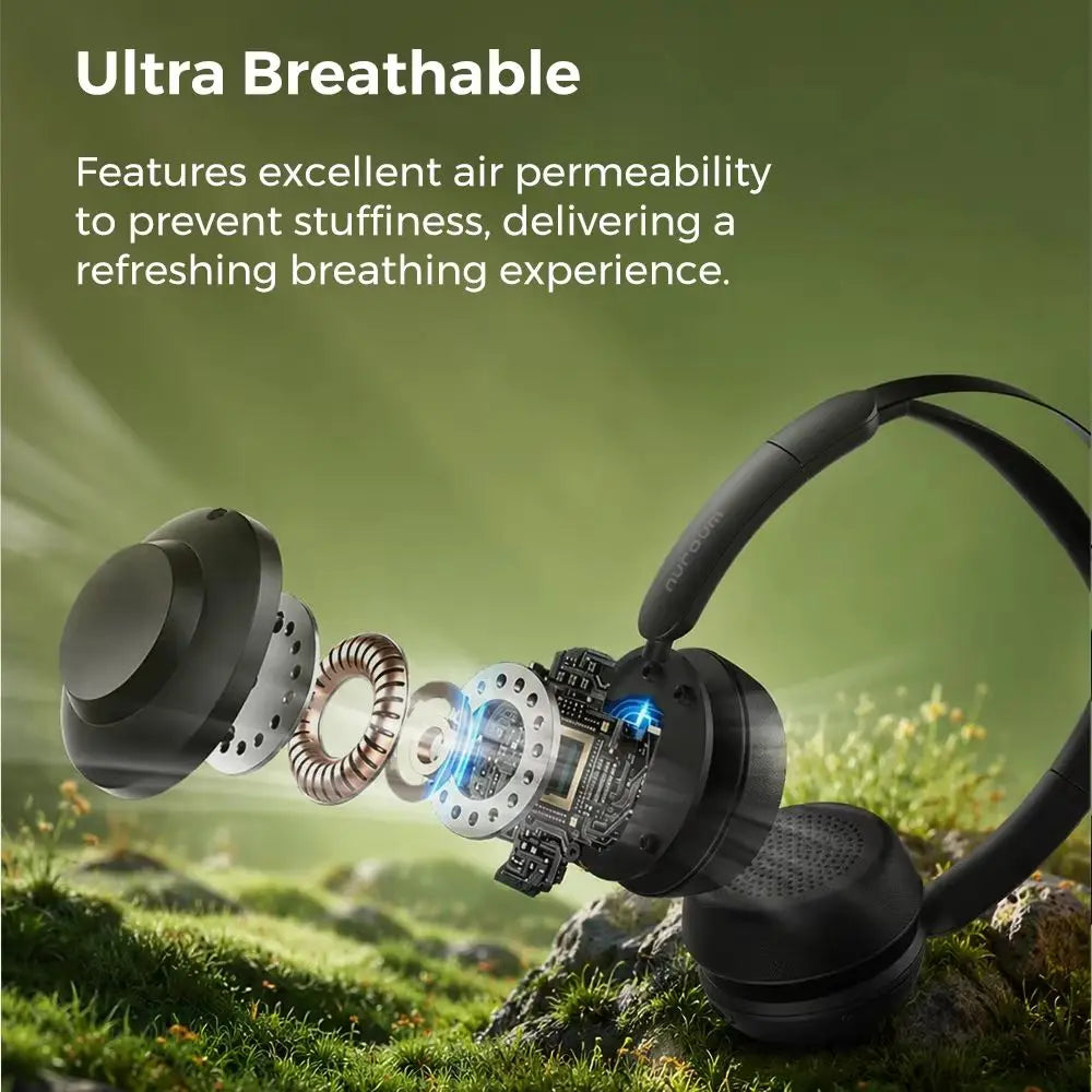 Nuroum Bluetooth 5.3 Wireless Headset ENC Noise Cancelling Microphone