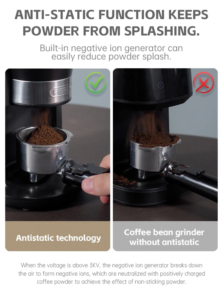 HiBREW Automatic Burr Coffee Grinder With 34 Grind Settings