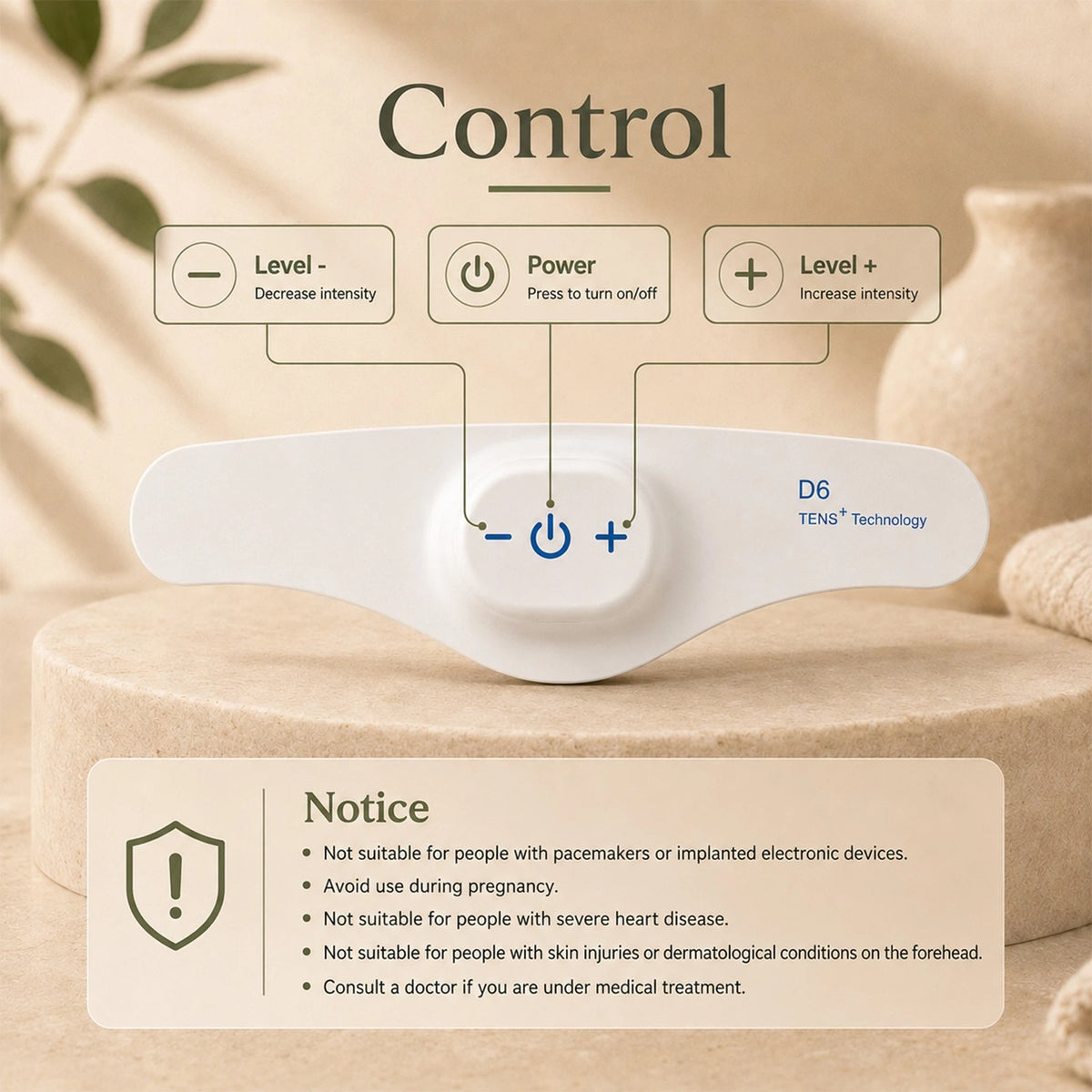 Jitesy Rechargeable EMS TENS Sleep Aid Device For Relaxation