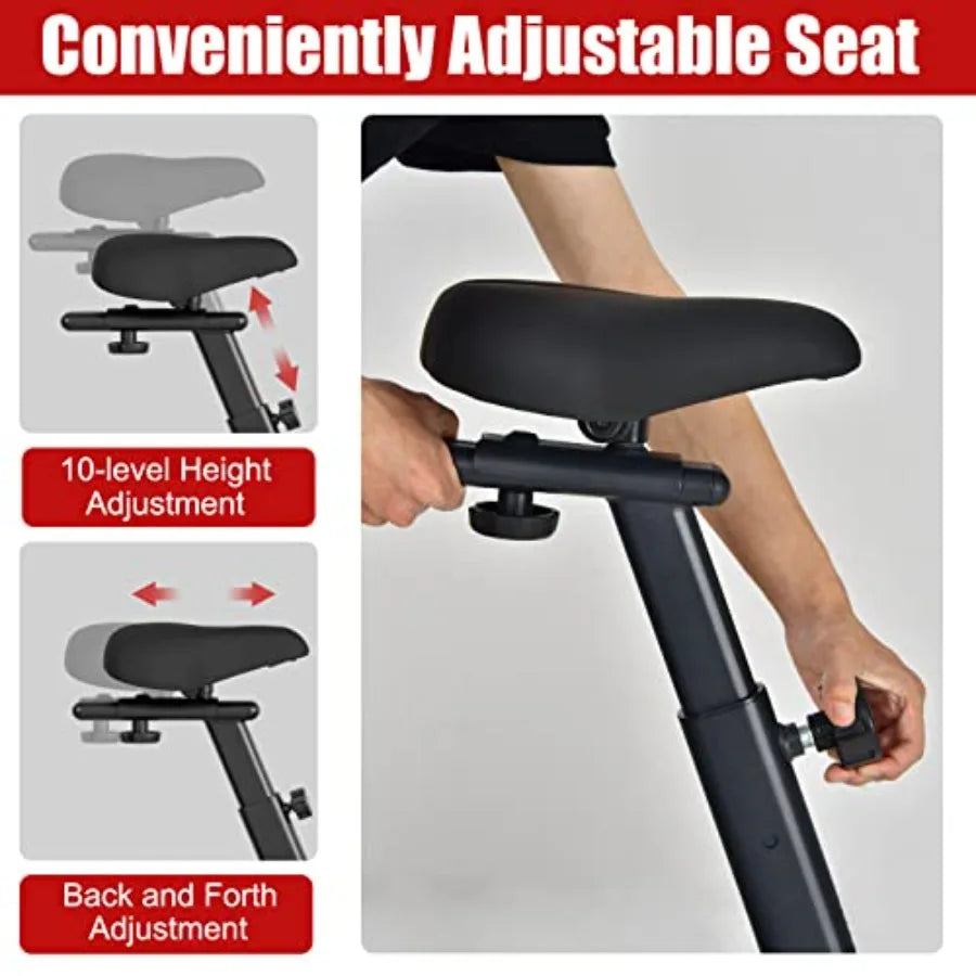 Upright Exercise Bike With LCD Monitor And Phone Holder