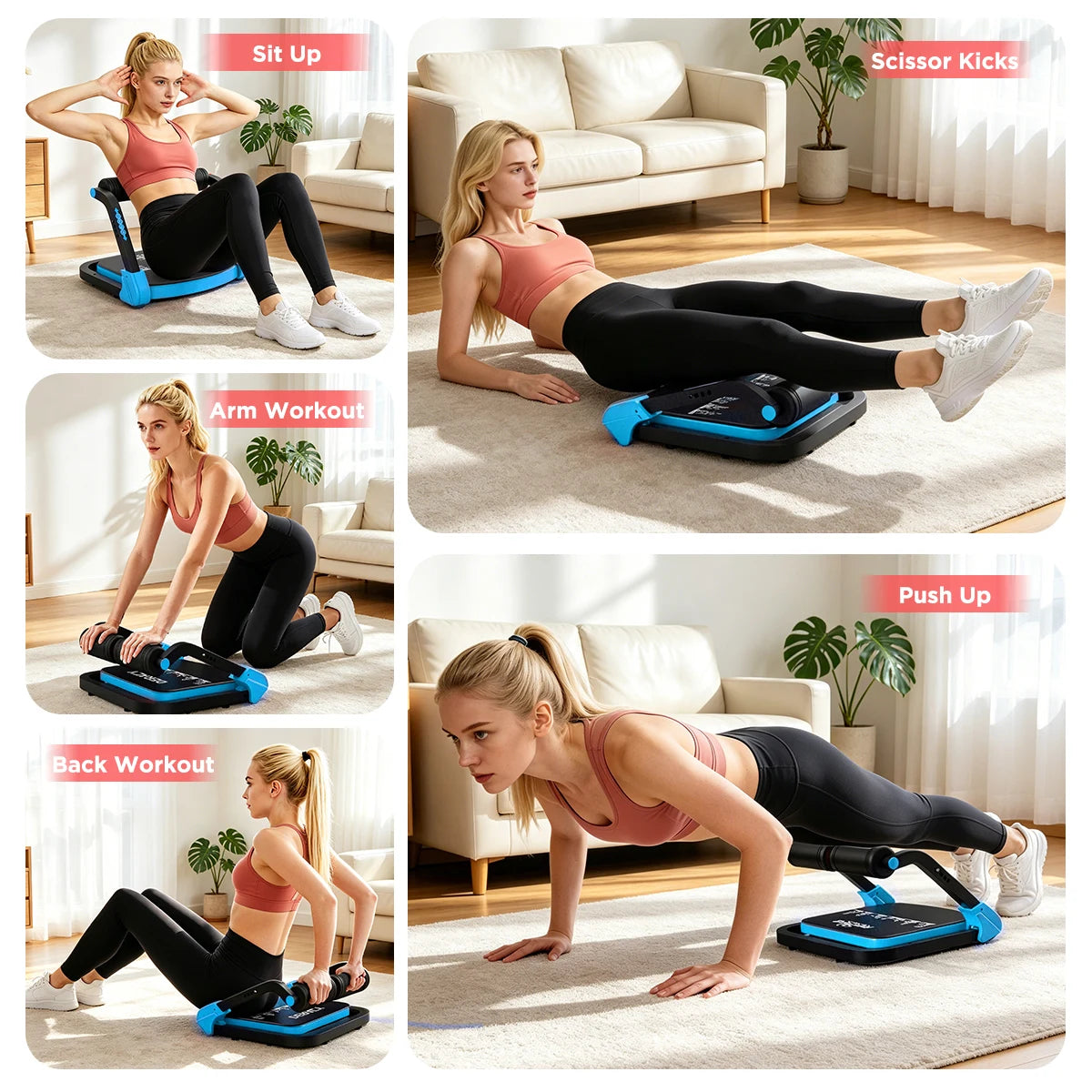 RELIFE Adjustable Sit Up Core Training Machine for Home Fitness