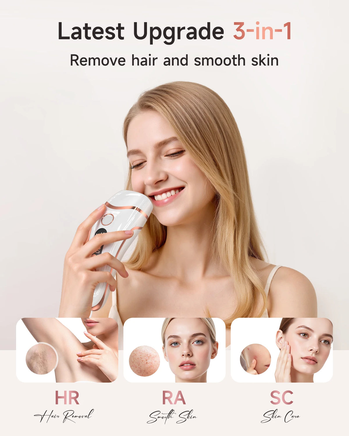 LYSMOSKI IPL Hair Removal Device With Skin Rejuvenation Acne Treatment