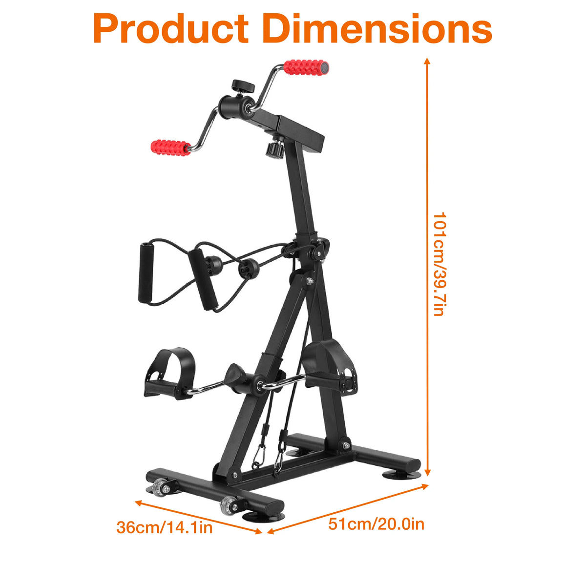 Adjustable Under Desk Pedal Exercise Bike For Leg Arm Training