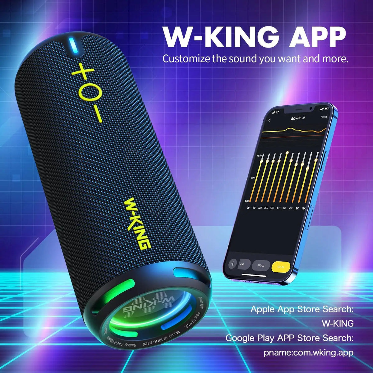 W-KING D320 Portable Waterproof Bluetooth Party Speaker