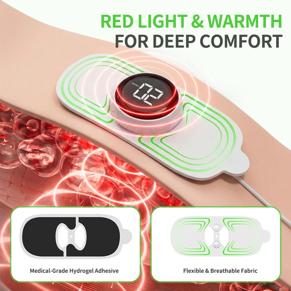 Jitesy USB Recharge Pulse Massager With Red Light Pain Relief