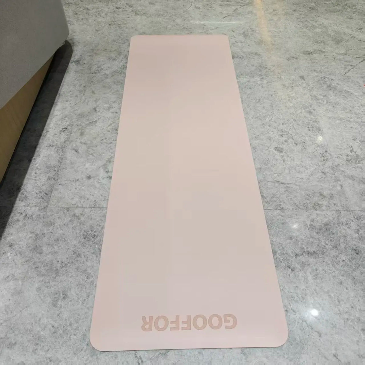 GOOFFOR Natural Rubber Yoga Mat With Non Slip Grip