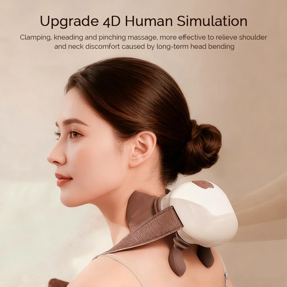 Foreverlily Wireless Neck And Back Shiatsu Massager With Heat