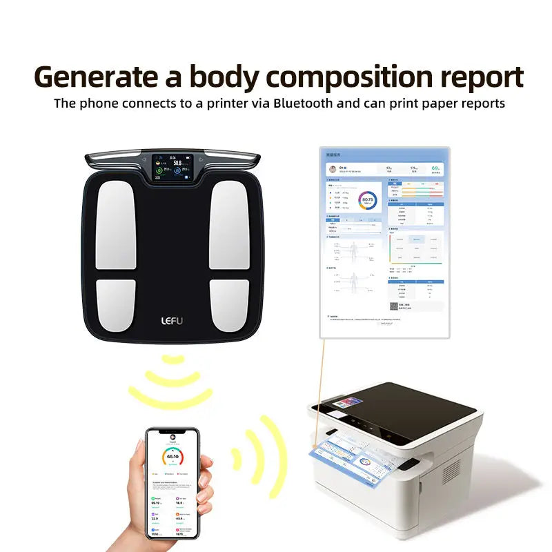 Smart Digital Body Composition Scale With TFT Display 8 Electrodes