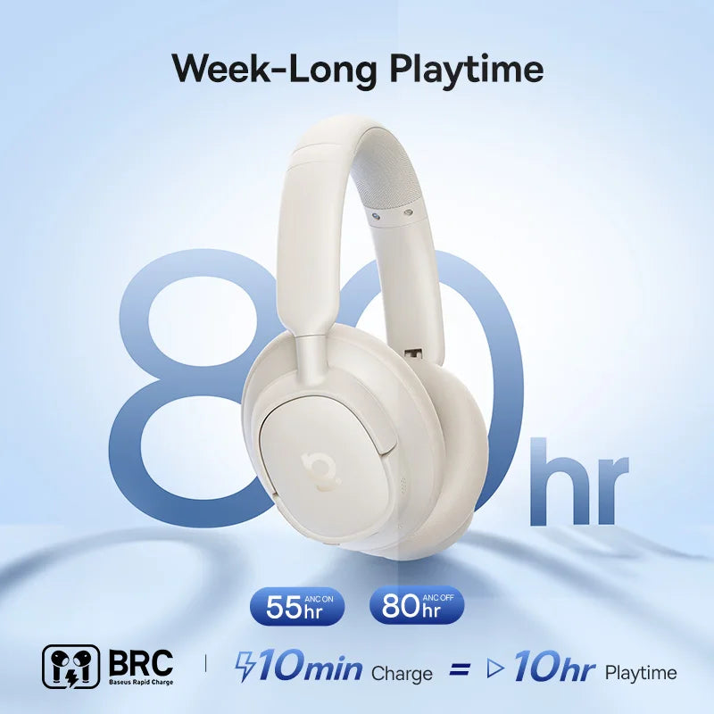 Baseus Bass Wireless Noise Cancelling Headphones With Spatial Audio