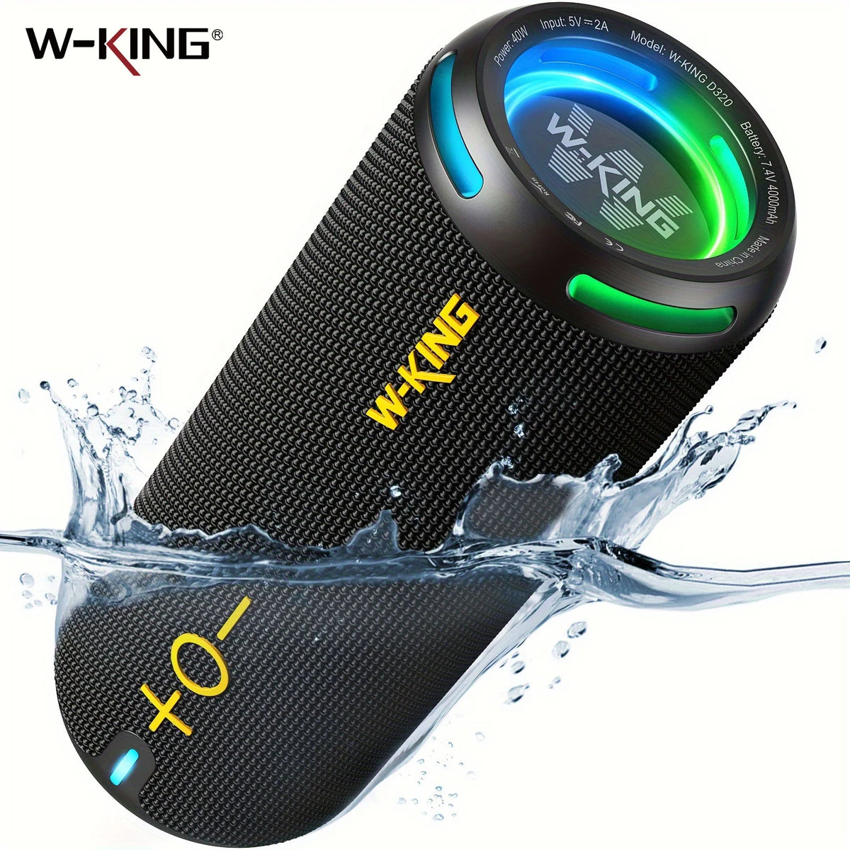 W-KING D320 Portable Waterproof Bluetooth Party Speaker