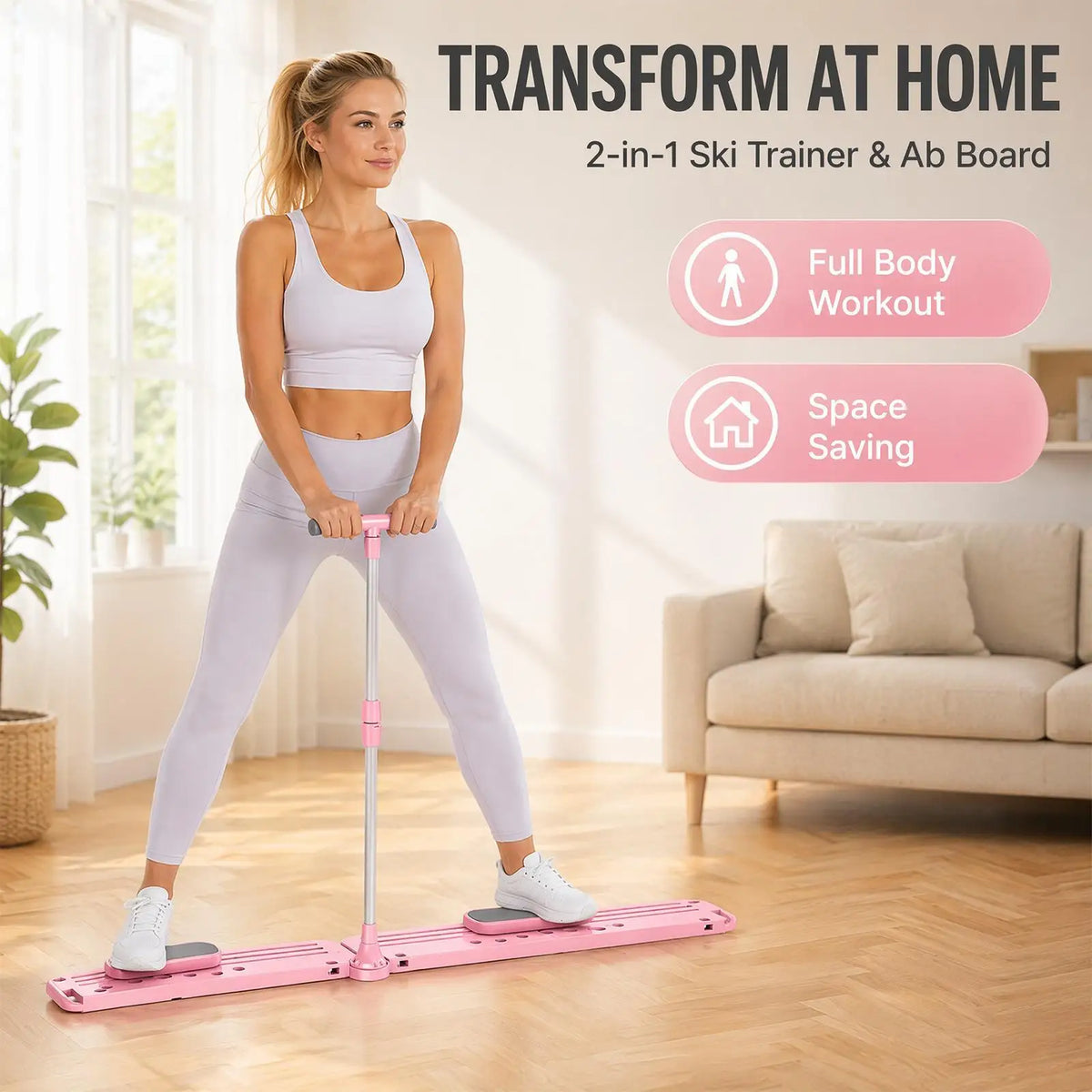 Foldable Pilates Board With Adjustable Resistance For Full Body Training