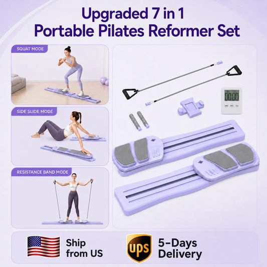 WSUEL Multifunctional Pilates Reformer Board for Full Body Home Workouts
