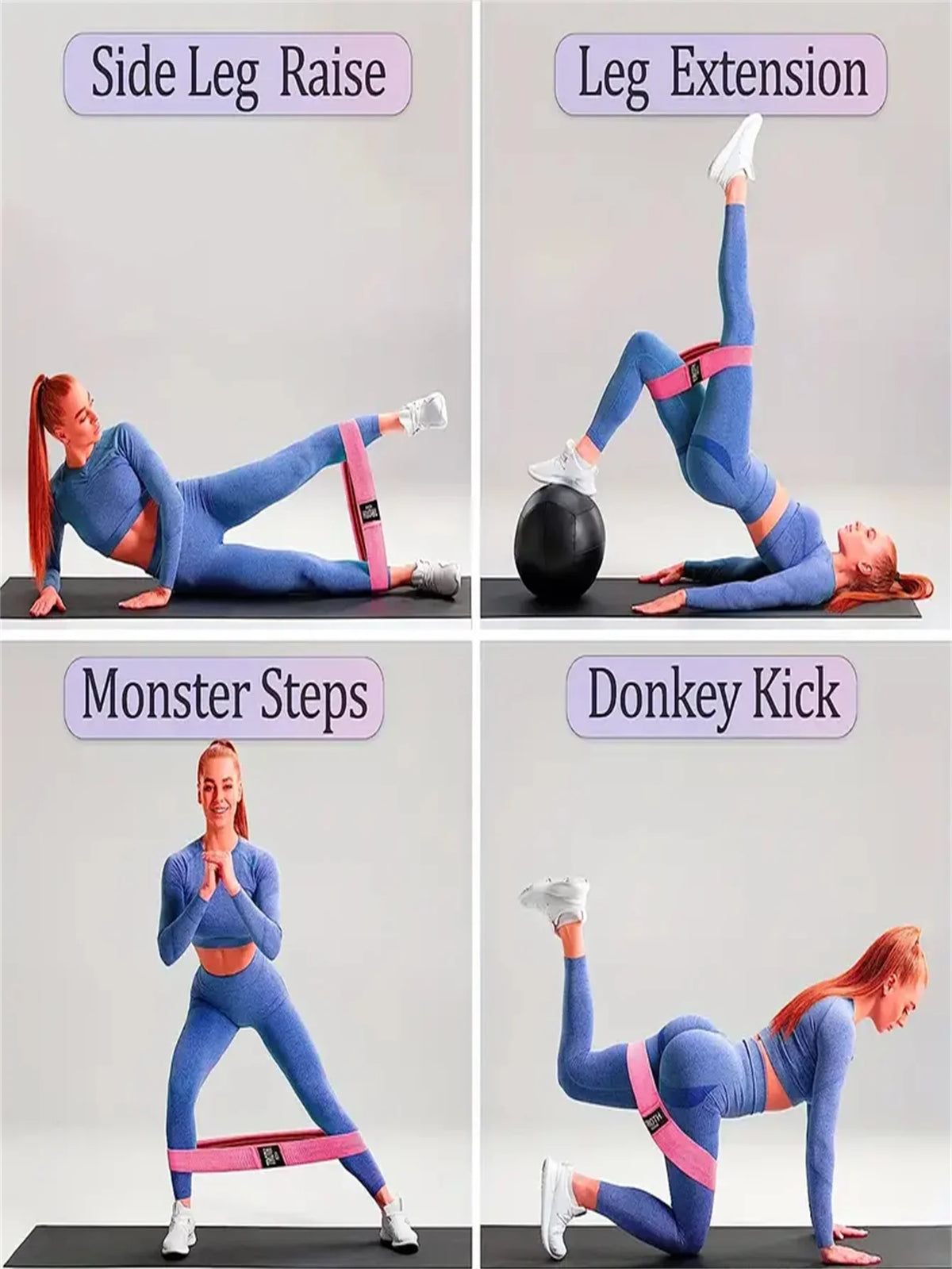 Pilates Resistance Bands for Booty Legs and Full Body Workouts