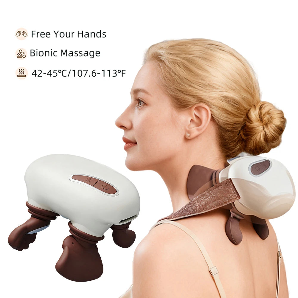 Foreverlily Wireless Neck And Back Shiatsu Massager With Heat