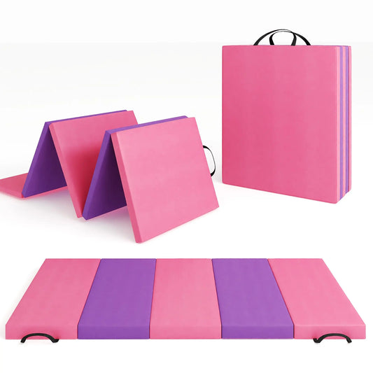 HiMISS Folding Gymnastics Mat for Yoga Pilates and Home Fitness
