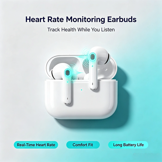 ZZLOVE Wireless Bluetooth Heart Rate Monitor Noise Cancelling Earbuds