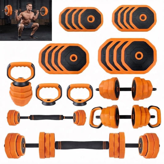 Adjustable Dumbbell Set With Barbell Connector For Home Gym