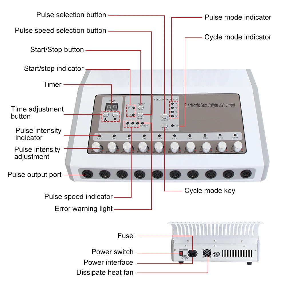 AOKO EMS Electric Muscle Stimulator for Body Toning and Massage