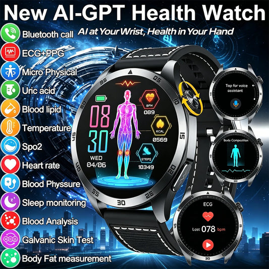 ECG PPG Health Smartwatch With Bluetooth Calling And Activity Tracking