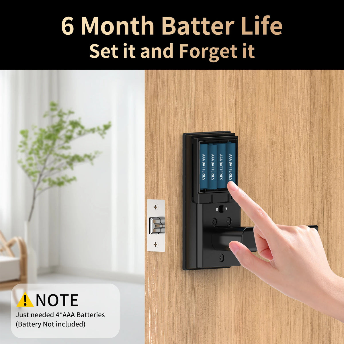 Viladepot Smart Fingerprint Door Lock With App And Keypad Control