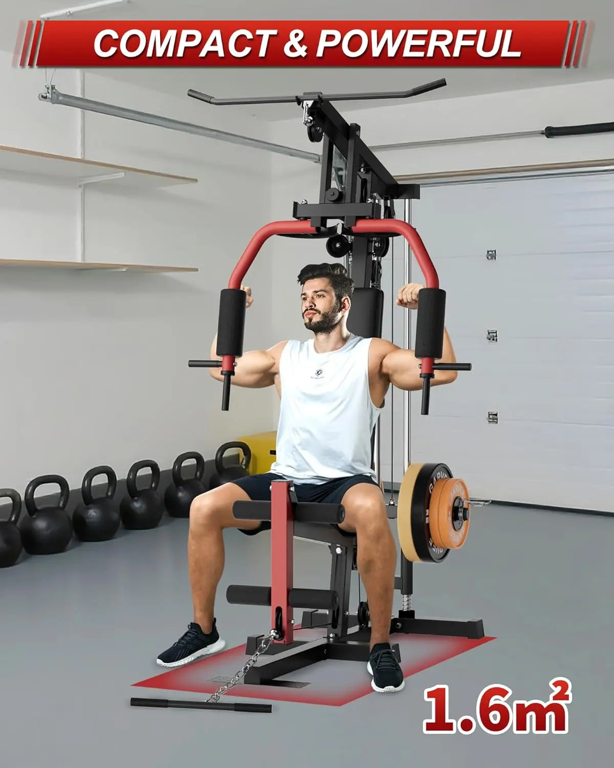 HiMISS 5-in-1 Home Gym System for Full Body Strength Training