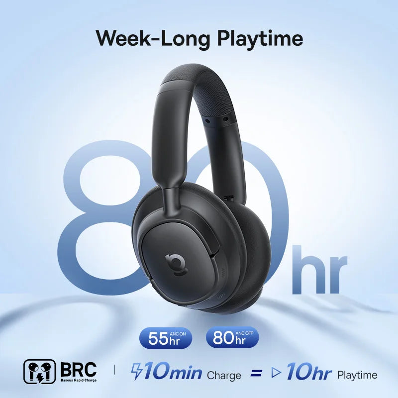 Baseus Adaptive Hybrid Noise Cancelling Wireless Headphones With LDAC Support