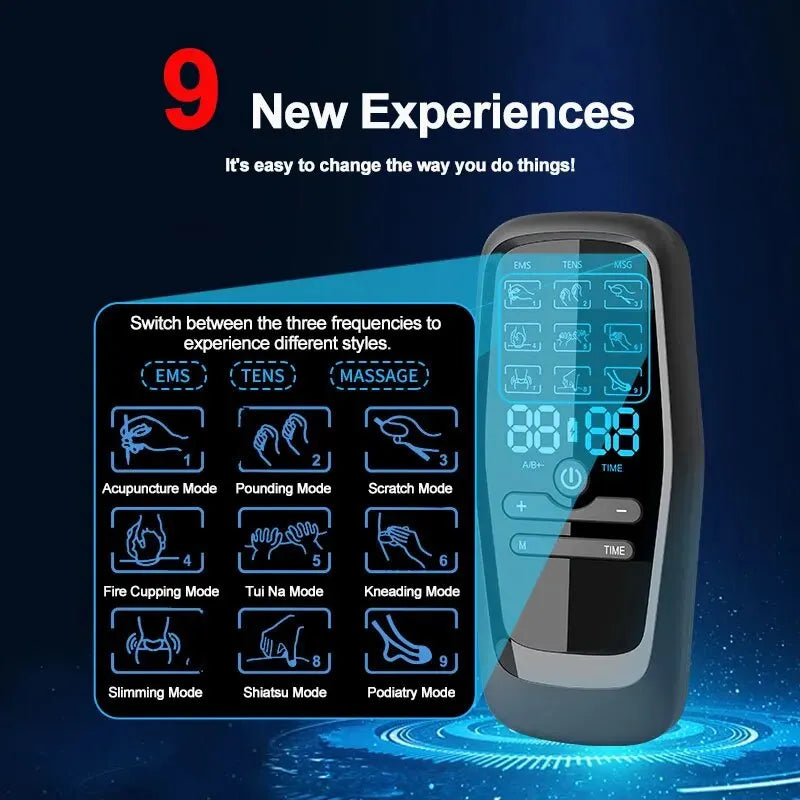 Jitesy Rechargeable TENS EMS Muscle Stimulator for Pain Relief